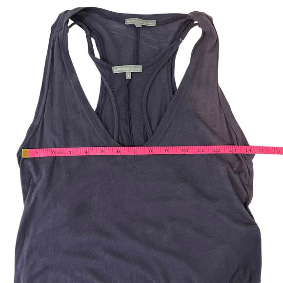 James Perse Dress Womens 2 Gray Long Tank Dress Lined Layer V-Neck Minimalist - Picture 6 of 10